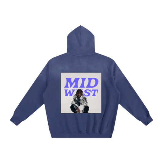 hoodie,e3,midwxst,sunfade,blue,print,sunfade hoodie,album,music