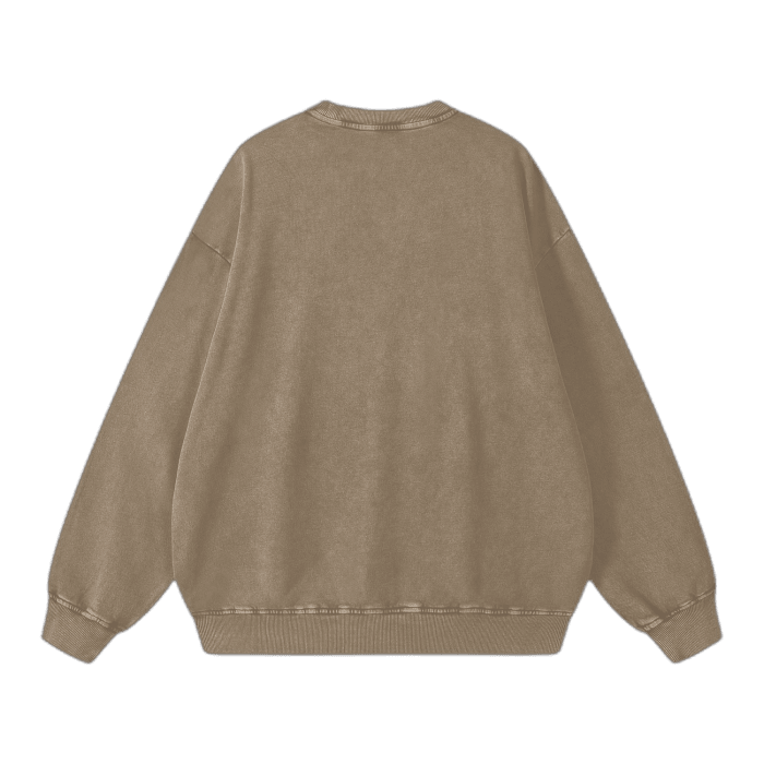 静 ~ quiet: Acid Washed Crewneck