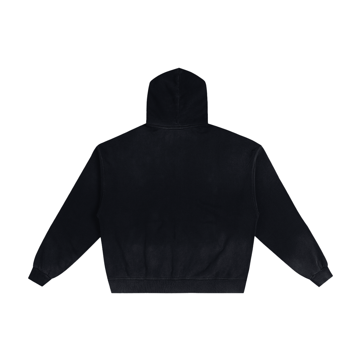 NVR Star Zip Hoodie in black, back