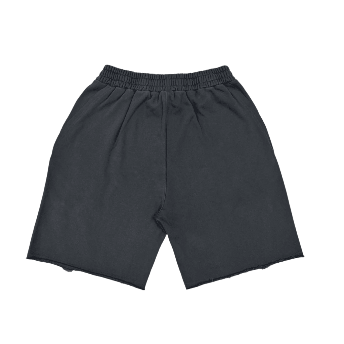 Tiger stripe shorts in Cold Gray, back view