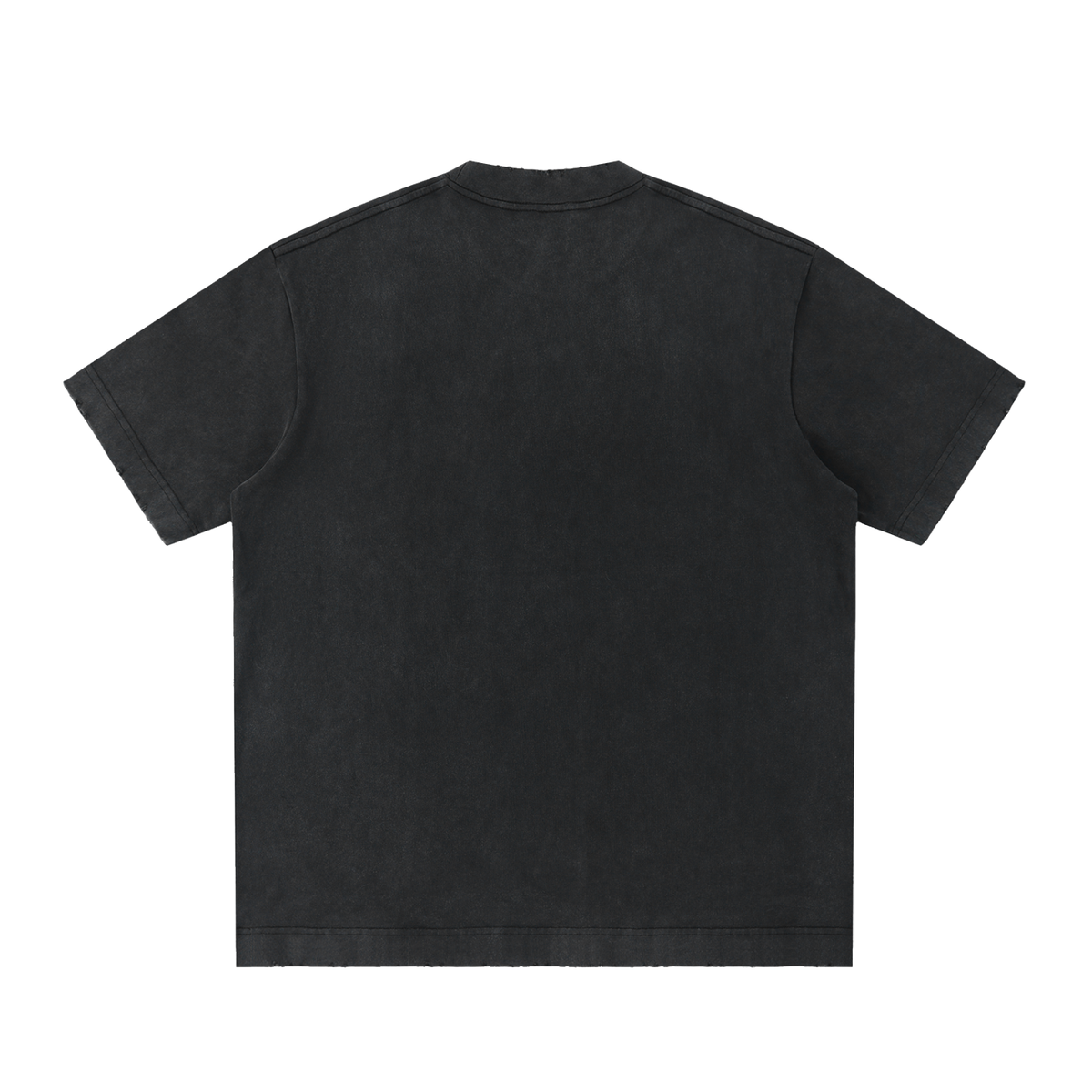 NVR Star Frayed Tee in black, back
