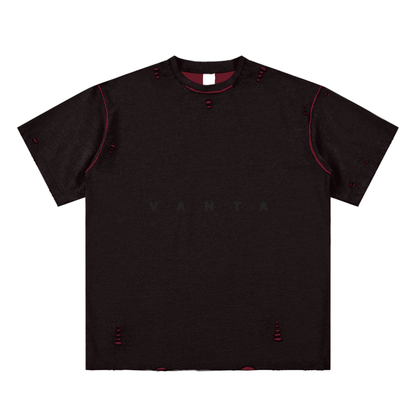 reversed,reversible,hand frayed,frayed,vanta,vantablack