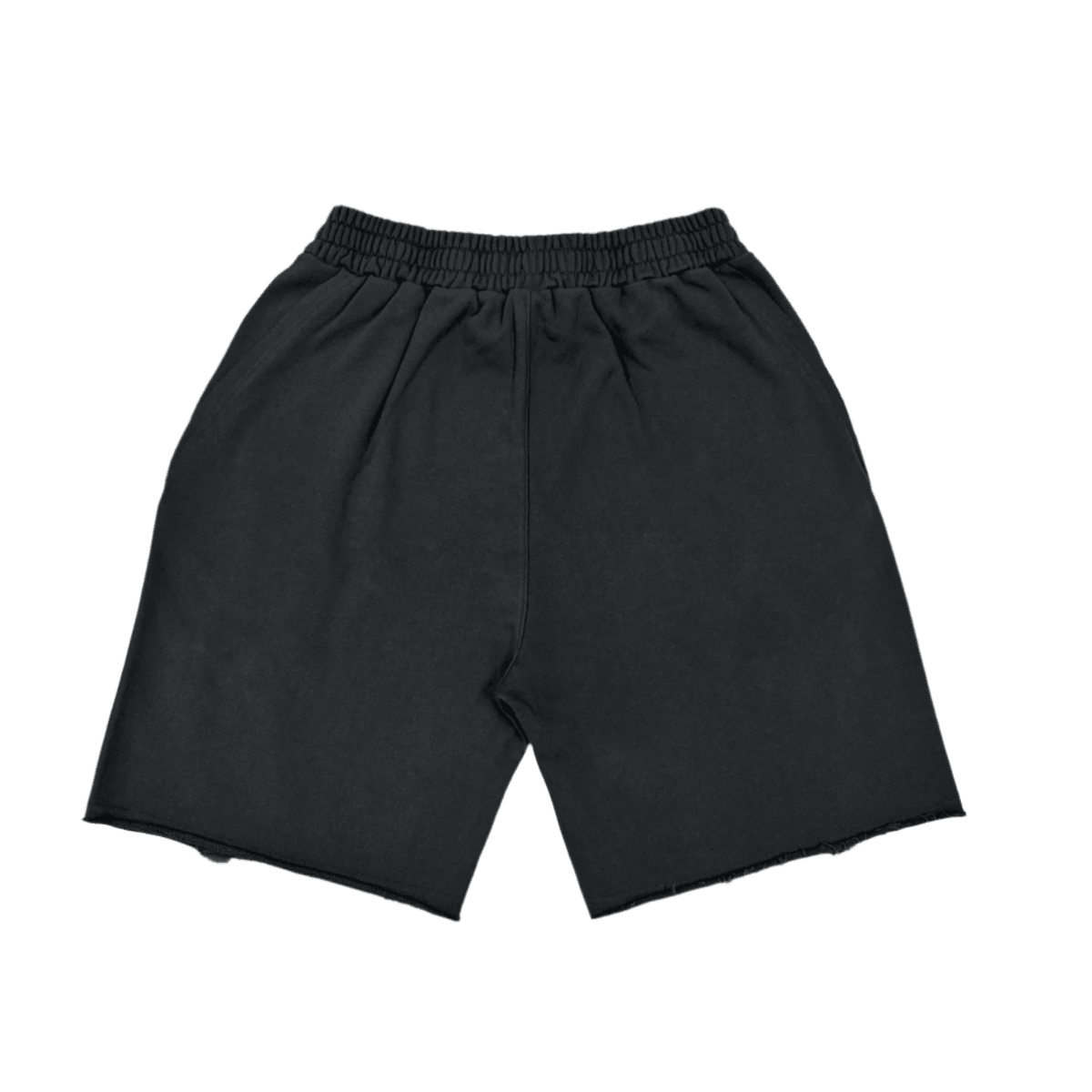 Tiger stripe shorts in Black, back view