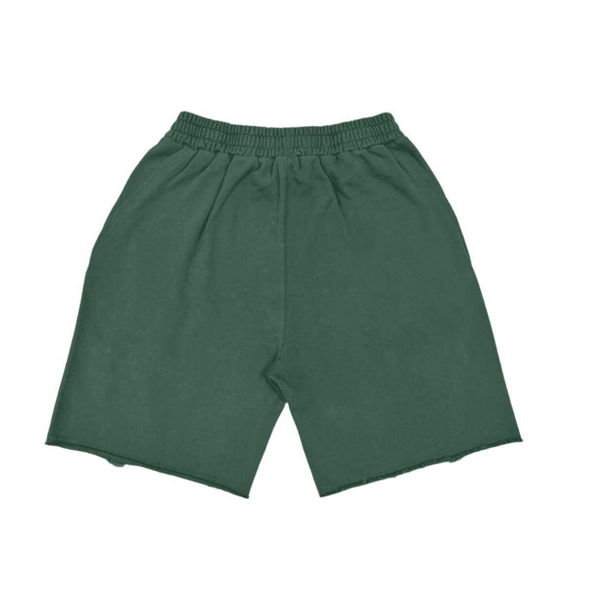 Tiger stripe shorts in Dark Green, back view