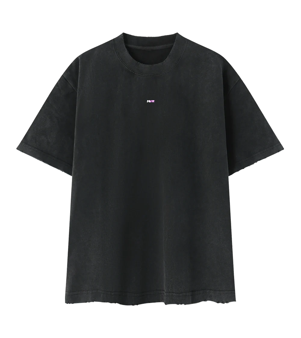 NVR Star Oversized Tee in black, front