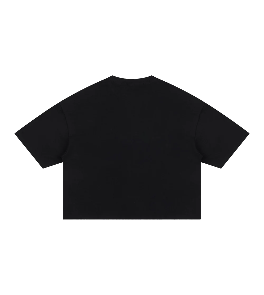 NVR Star Boxy Tee in black, back